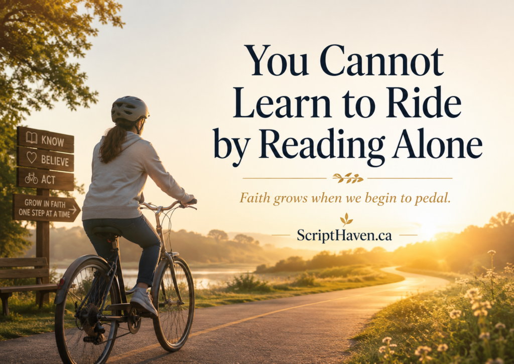 You Cannot Learn to Ride by Reading Alone
